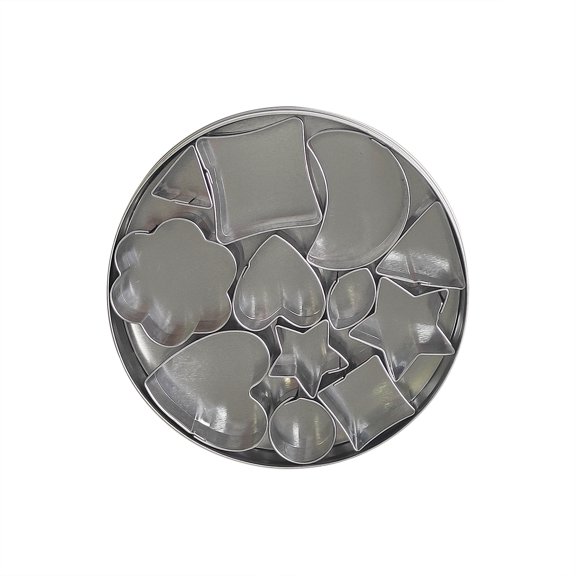 Mini Shapes Fondant Cutter Set by Celebrate It 13-Piece Stainless Steel Cutters for Cakes - Cookies & Pastries - 6 Pack