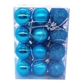 thumbnail image 1 of Mini Shatterproof Ball Ornaments, Christmas Ornament Set, Holiday Tree Decor, Festive Bauble Gift for Family Home, 2", Turquoise, 24 Pack, 1 of 5