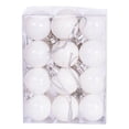 thumbnail image 1 of Mini Shatterproof Ball Ornaments, Christmas Ornament Set, Holiday Tree Decor, Festive Bauble Gift for Family Home, 2", White, 24 Pack, 1 of 4