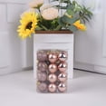 thumbnail image 1 of Mini Shatterproof Christmas Ball Ornaments, 1.18 Inch Hanging Tree Baubles, 24 Pack, Rose Gold, 1 of 4