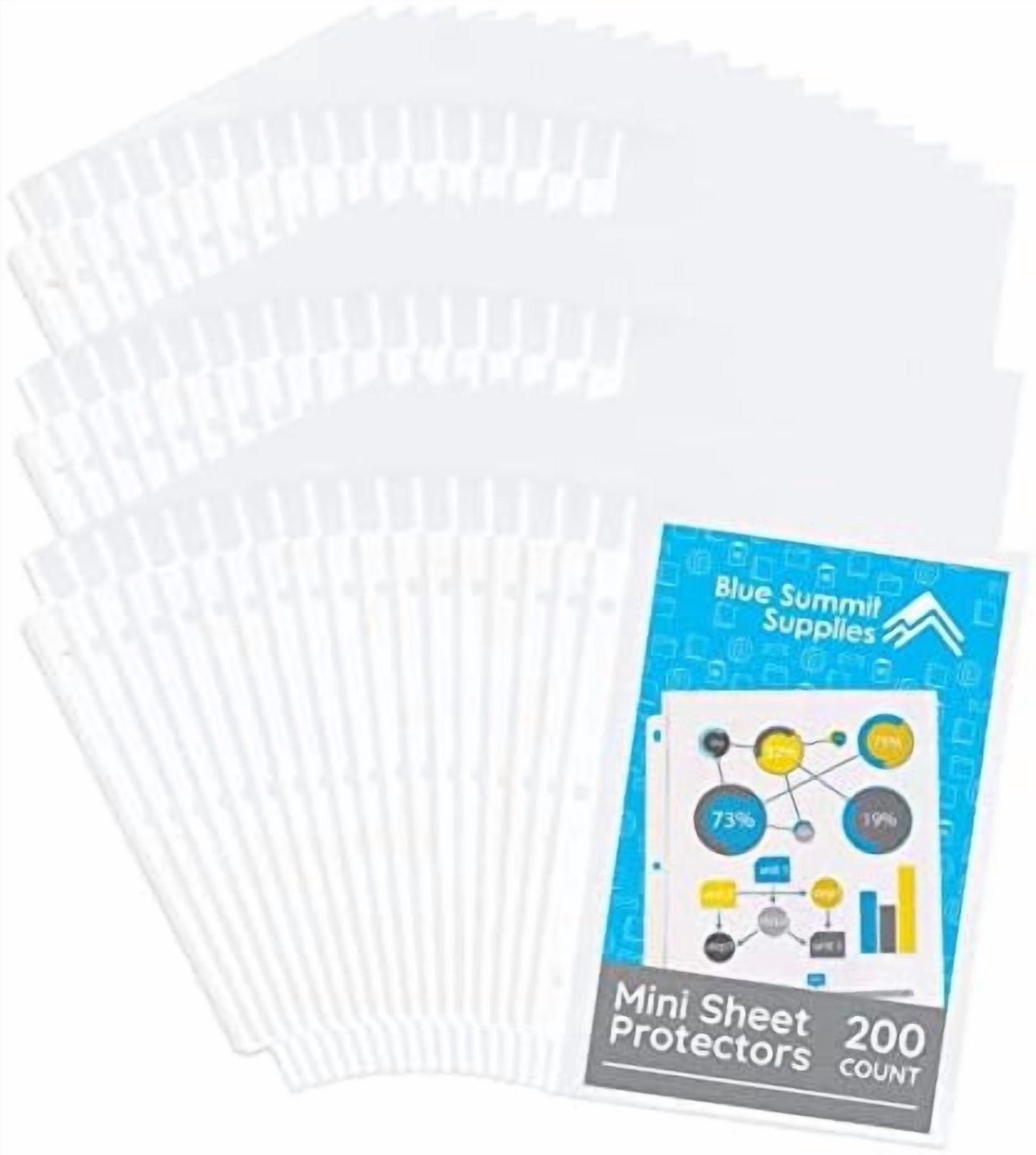 Mini Sheet Protectors, 5.5 x 8.5 Inch Page Size Opening, Clear Plastic ...