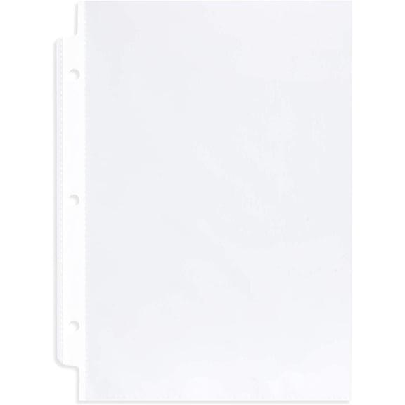 Mini Sheet Protectors, 5.5 x 8.5 Inch Page Size Opening, Clear Plastic Inserts with Reinforced 3 Hole Design, Playbill Sleeves for Mini Binder, Top Loaded, 200 Pack