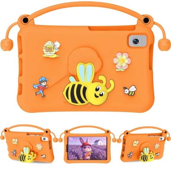 Mini Shockproof Tablet Case Cute Bee Stand EVA Foam Protective Cover Portable Handle Kids Friendly for Tab A9 Plus A11 Plus 11 Inch Tablets