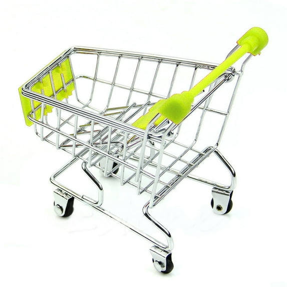 Mini Shopping Cart for Kids, Portabel Mini Supermarket Handcart Shopping Utility Cart, Funny Small Toddler Mode Storage Basket Desk, Storage Toy Accessory and Decoration
