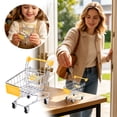 thumbnail image 1 of Mini Shopping Cart，Supermarket Handcart Mini Shopping Cart Mini Supermarket Storage toy Decorative Ornaments for Storage toys (toy Shopping Cart )Yellow, 1 of 4