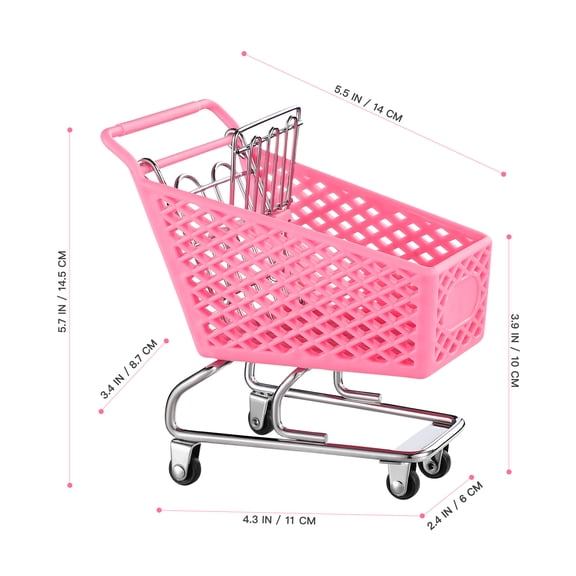 Mobestech shopping cart Mini Supermarket Cart Iron 1Pack