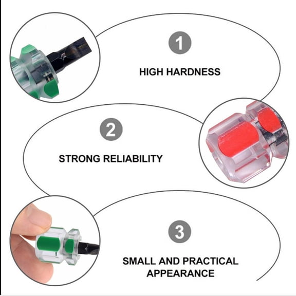Mini Short Cross Screw Driver Slotted Small Screwdriver Repair Hand Tool Fangkenuo