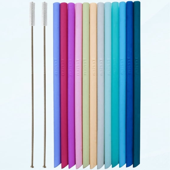 Mini Short Pinch Test Passed 5.5" Replacement Reusable Toddlers& Kids&Baby Silicone Small Straws for The First Years Take & Toss Spill Proof Straw Cup-Safe Fun for Baby Teething Chewing