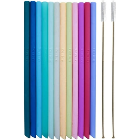 Mini Short Pinch Test Passed 5.5" Replacement Reusable Toddlers& Kids&Baby Silicone Small Straws for The First Years Take & Toss Spill Proof Straw Cup-Safe Fun for Baby Teething Chewing