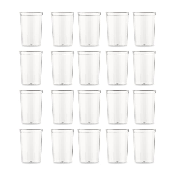 Disposable Plastic Mini Shot Glasses, Clear, 1.7 fl oz, 20 Count