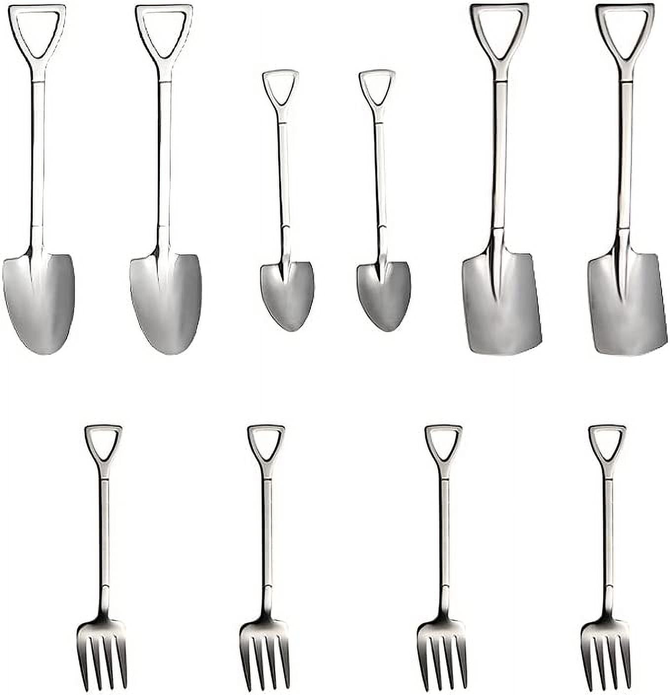 YYZP Tiny Spoons Set of 12, Small Coffee Spoons Mini Stainless Steel Spoons  for Dessert, Appetizer,Ice Cream (4 inch)