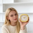 thumbnail image 1 of Mini Silent Alarm Clock Compact Bedroom Desk Alarm Clock Gentle Wake Up Tone Easy Set Time Display Battery Operated Table Clock for Home Office Living Room Decor, 1 of 6