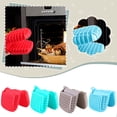 thumbnail image 1 of Mini Silicone Oven Mitts Set, Heat Insulation Finger Protectors for Kitchen Cooking Baking, Small Oven Hand Clips, 1 of 4