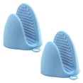 thumbnail image 1 of Mini Silicone Pinch Grip Kitchen Mitts, Flexible Heat Resistant Non-Slip Oven Gloves for Cooking & Baking, 2-Pack, 43 g(Sky Blue), 1 of 5