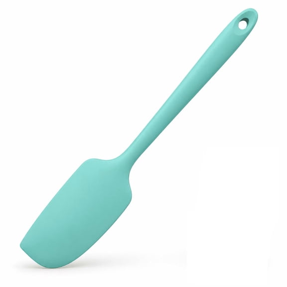 Mini Silicone Spatula, 9-inch Jar Scraper, Aqua Sky