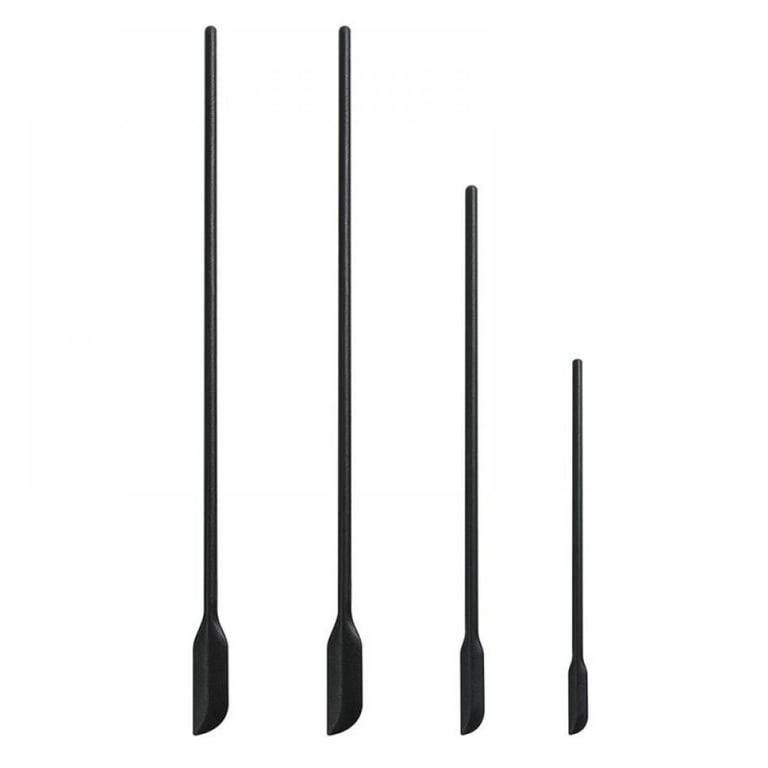 Mini Silicone Spatula Set- 4 Pieces Small Rubber Spatula for Makeup- Thin  Jar Scraper for Kitchen- Thin Spatula Set- Perfect for Mixing & Sampling  Beauty Products, Black 