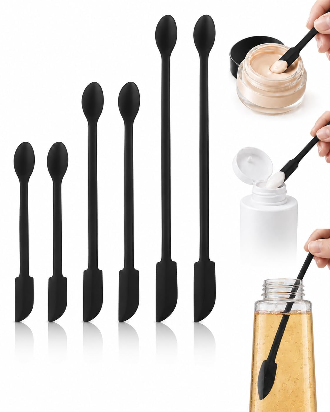 Mini Silicone Spatula Set for Makeup and Skincare, Mini Spatulas Reach ...