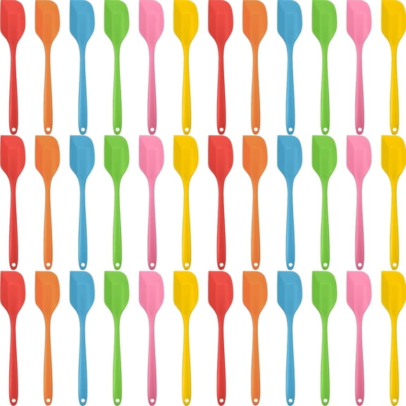 Mini Silicone Spatulas Bulk  Heat Resistant Scrapers Rubber Spatulas Seamless Design Non Stick Flexible for Kitchen Use Cooking Baking Mixing