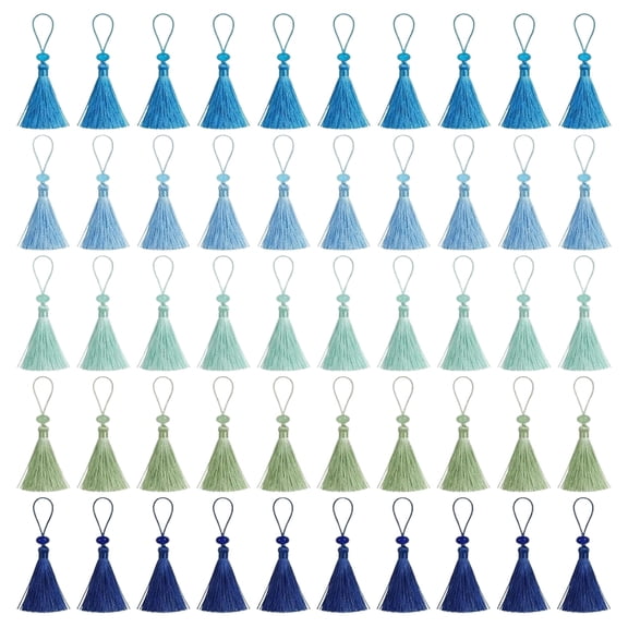 Mini Silky Handmade Soft Flossy Bookmark Tassels with Cord Loop for Keychain Earring Jewelry Making, Souvenir, Graduation, Clothing Sewing, Gift Tag DIY Craft Projects