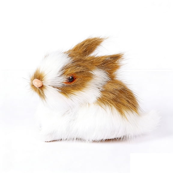 Mini Simulation Rabbits,Realistic Cute Plush Rabbits Lifelike Plush Bunny Realistic Rabbit Miniatures Cute Stuffed Animal Figurines,Rabbits Home Party Decors Model Gift Miniatures Decor,3"