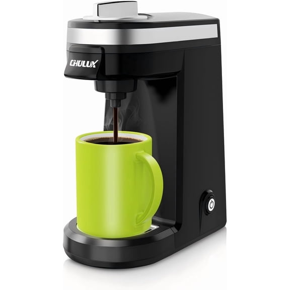 Mini Single Serve Coffee Maker for K Cup Capsule, Tiny Small Size Machine One Person Travel, RV, Truck and Home, Black
