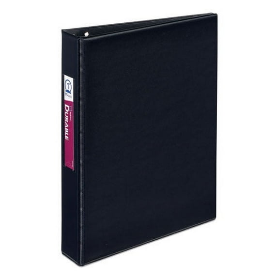 Mini Size Durable Non-View Binder With Round Rings, 3 Rings, 1" Capacity, 8.5 X 5.5, Black | Bundle of 10