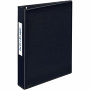 Avery® Mini Durable Binder, 1" Binder Capacity, 8 1/2" x 5 1/2" Sheet Size, 175 Sheet Capacity, Fastener: Round Ring, Pocket: 2, Internal, Vinyl (H38-10L-BK) | 5-Pack (5 Total)