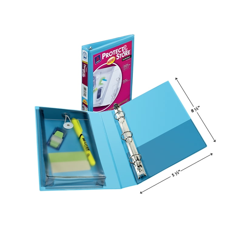 Mini Size Protect and Store View Binder with Round Rings, 3 Rings, 1