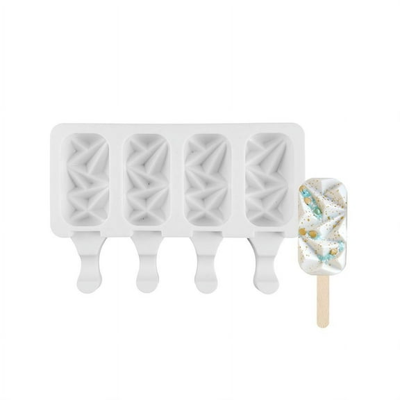 Mini Size Silicone Mold for Cakesicles, "Gem" Shape-4 Cavity