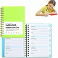 thumbnail image 1 of Mini Size Spiral Password Keeper Book, 5.7"x4.3" Password Book with Individual Alphabetical Tabs, Internet Address and Password Organizer, Password Logbook for Home Office (Mint Green), 1 of 5
