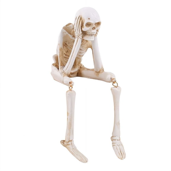 Mini Skeleton Figurines Halloween Decorations,6 Inch Plastic Posable Mini Skeletons for Craft Halloween Hanging Decor & Party Favors