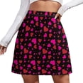 thumbnail image 1 of Red And White Heart Skirt Valentines Hearts Vintage Mini Skirts Summer High-waisted Graphi, 1 of 7