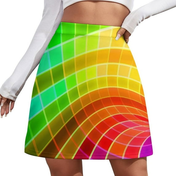 Mini Skirt for women LGBT Skirt Female Gay Pride Flag Print Cute Mini Skirts Summer Street Fashion
