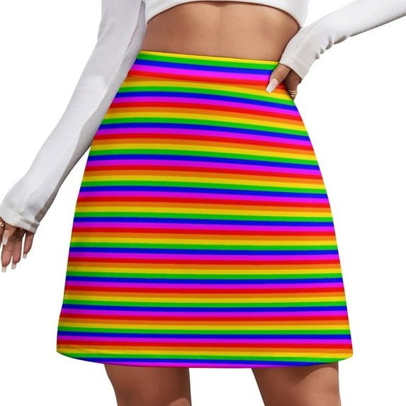 Mini Skirt for women LGBT Skirt Female Gay Pride Flag Print Cute Mini Skirts Summer Street Fashion