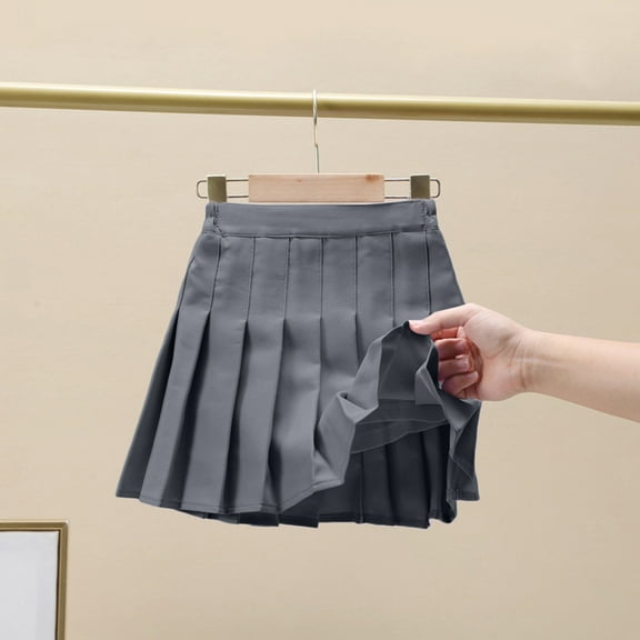 Mini Skirts For Juniors Jean Toddler Baby Girl Skirts Flared Girls Mini Skorts Stretch Tennis Skater Uniform Athletic Skirts with Shorts Pockets