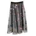 thumbnail image 1 of Mini Skirts For Women Embroidered Skirt High Waisted Fairy A Line Midi Skirt For Party Carnival Elastic Waist Dance Dress Costume, 1 of 2