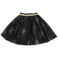 thumbnail image 1 of Mini Skirts for Kids Layered Tutus Skirt, Shinny Tulles for Girls, Puffy Ballets Mesh Skirt, Toddler Cute Birthday Party Skirt Pleated Skirts for Girls White Black 3Y, 1 of 4