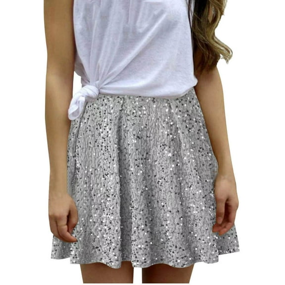 Mini Skirts Sevevn Womens Fashion Solid Color Glitter Tight Fitting Wrap The Buttocks Invisible Zipper Short Skirt Summer Skirts For Women