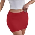 thumbnail image 1 of Mini Skirts Skorts for Women Mid Waisted Stretch Summer Skorts Sexy Pencil Bodycon Skirts Y2k Streetwear, 1 of 6