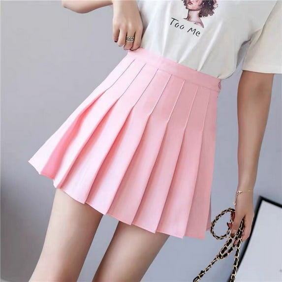 Mini Skirts Womens 2024 Summer Japanese School Pleated Skirts High Waist Kawaii Cute Pink Plaid Skirt Uniform Harajuku Jupe