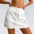 thumbnail image 1 of Mini Skirts for Women Cargo High Waisted Trendy Y2K Mini Skirt with Utility Pockets, 1 of 4