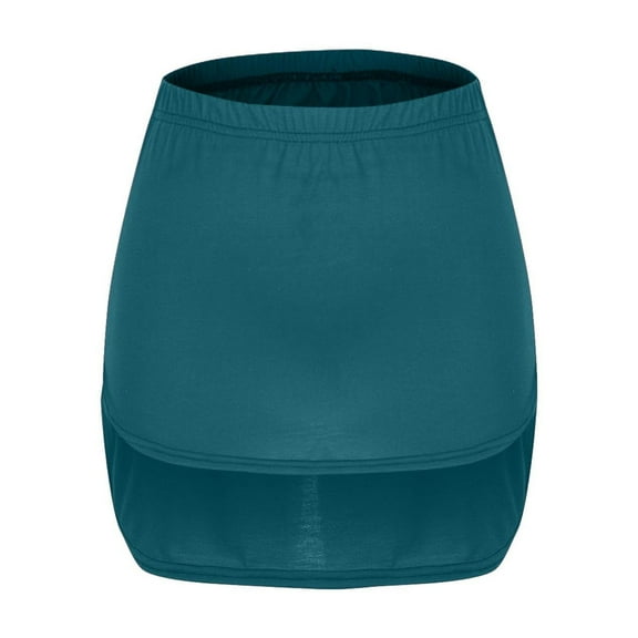 Mini Skirts for Women Fashion Solid Color Elastic Waist Short Skirt Women's Skirts