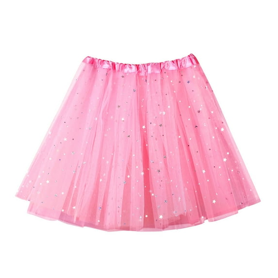 Mini Skirts for Women Mid-Length Skater Skirt Solid Print Pink One Size