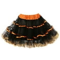 thumbnail image 1 of Mini Skirts for Women Petticoat Underskirt Swing Tutu Skirt Cute Style with Sheer Layers Orange One Size, 1 of 4