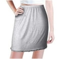 thumbnail image 1 of Mini Skirts for Women Short Underwear Elastic Skirt Bottom Strap Casual Womens Lace Skirt Grey L, 1 of 4