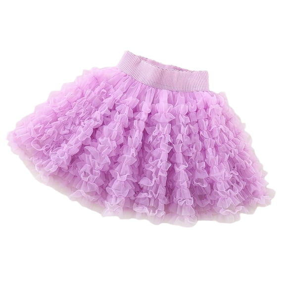 Mini Skirts for Women Solid Tutu Skirt Versatile Pleated Petticoat Style for Party Wear Purple 130