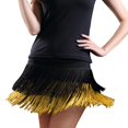thumbnail image 1 of Mini Skirts for Women Tassel Skirt Cha Cha Square Dance Practice Outfit Half Skirt Performance Style Yellow XXL, 1 of 3