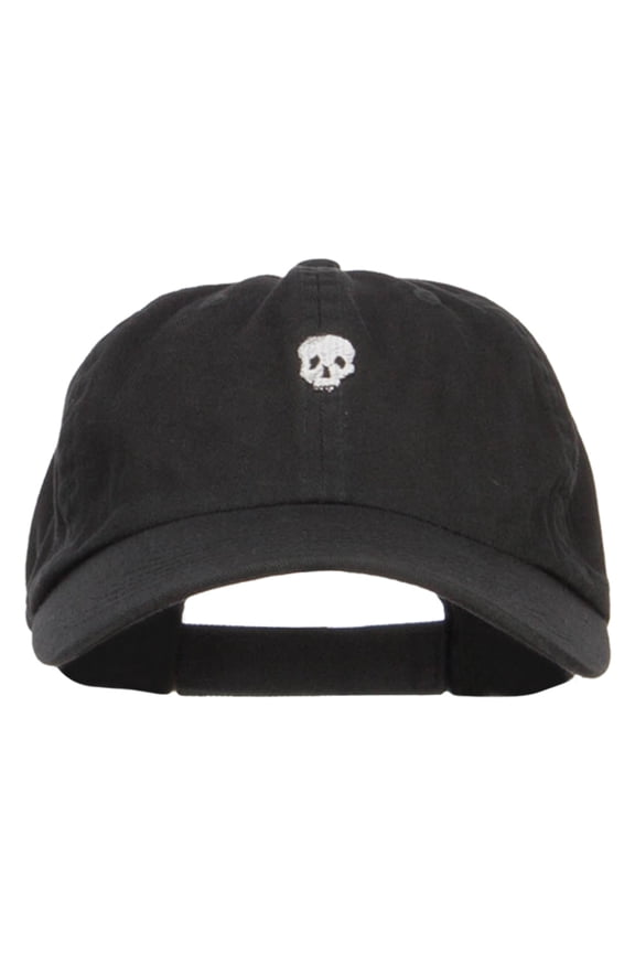 Mini Skull Embroidered Low Cap - Black OSFM