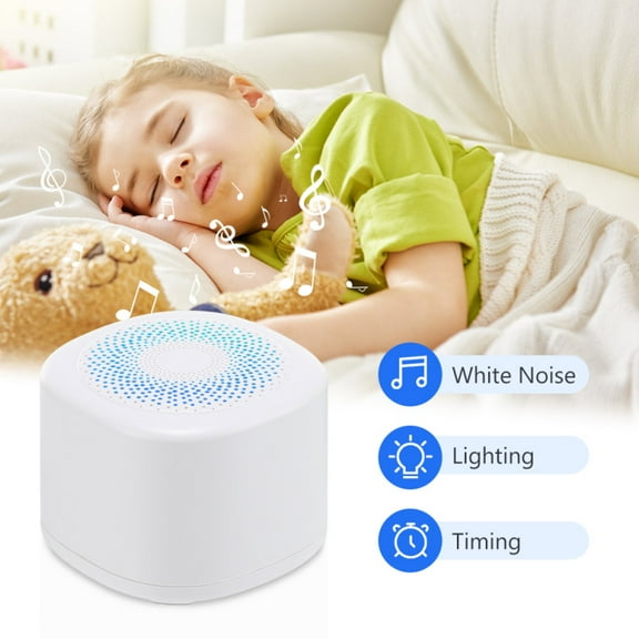 Mini Sleep Sound Machine, Portable White Noise Machine for Baby Sleeping Sounds Machine,10 Sounds and Lullabies,7 Gradient Night Light Noise Sleeping Machines, Adjustable 3 Timers for Kids