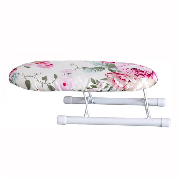 Mini Sleeve Ironing Board, Foldable Tabletop Cuff and Collar Pressing Board with Removable Cotton Blend Cover for Shirts, Sleeves and Small Garments